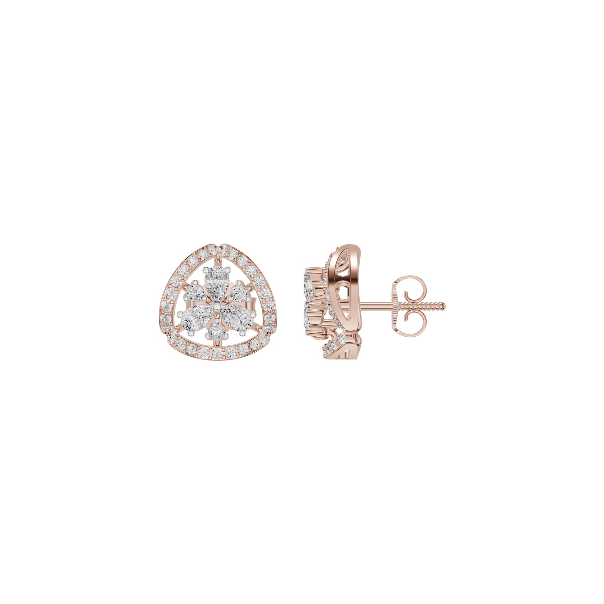 Sparkling Opal Diamond Earrings 18 KT / Rose Gold