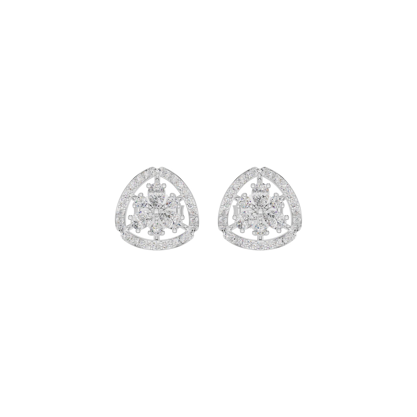 Sparkling Opal Diamond Earrings 18 KT / White Gold