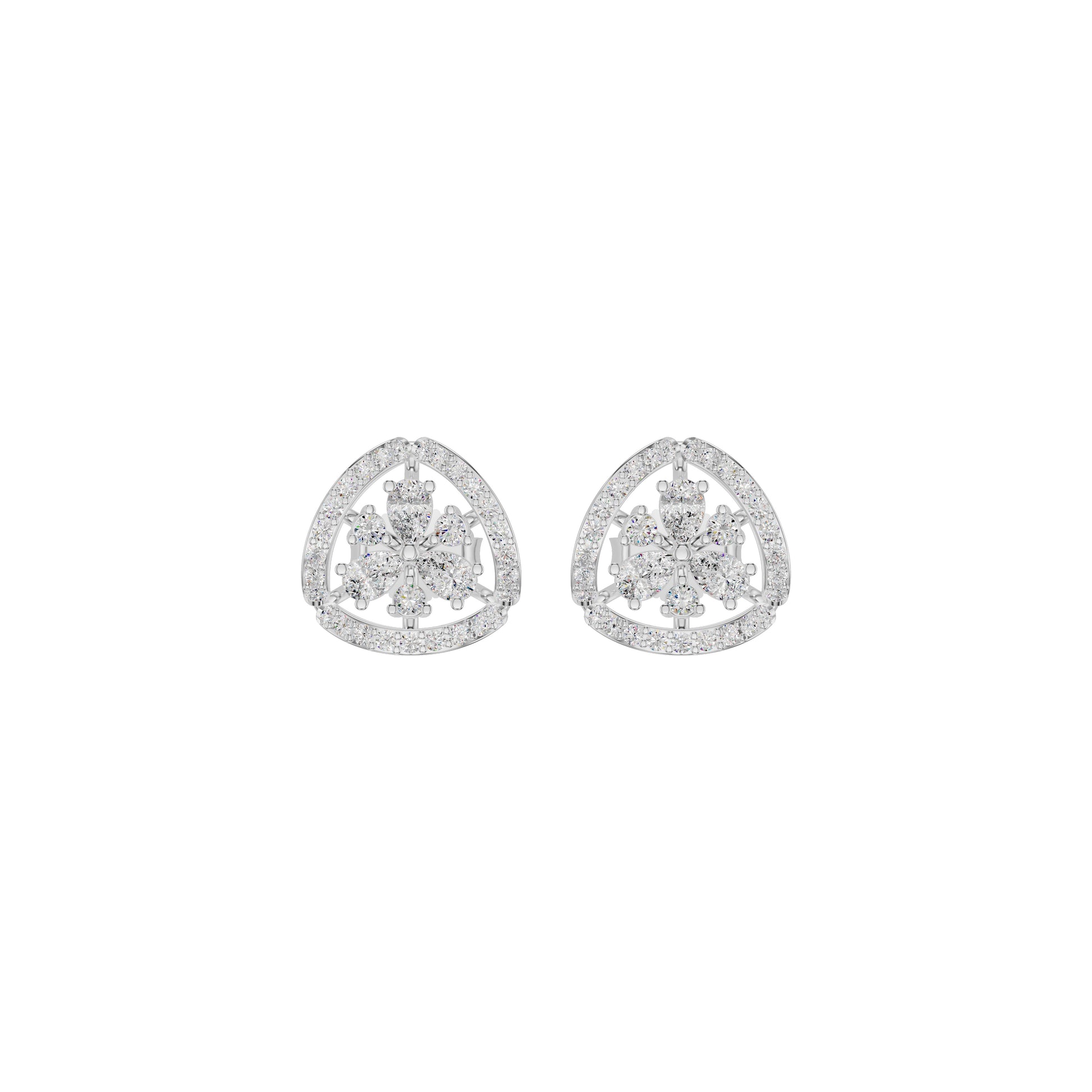 Sparkling Opal Diamond Earrings 18 KT / White Gold