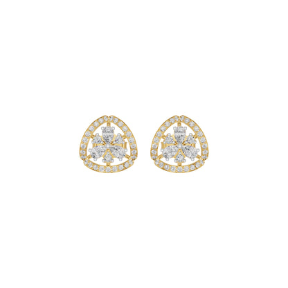 Sparkling Opal Diamond Earrings 18 KT / Yellow Gold