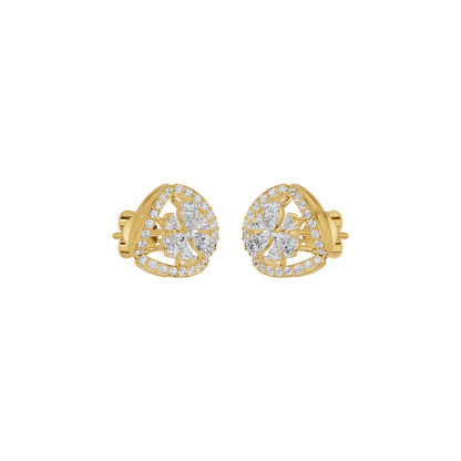 Sparkling Opal Diamond Earrings 18 KT / Yellow Gold