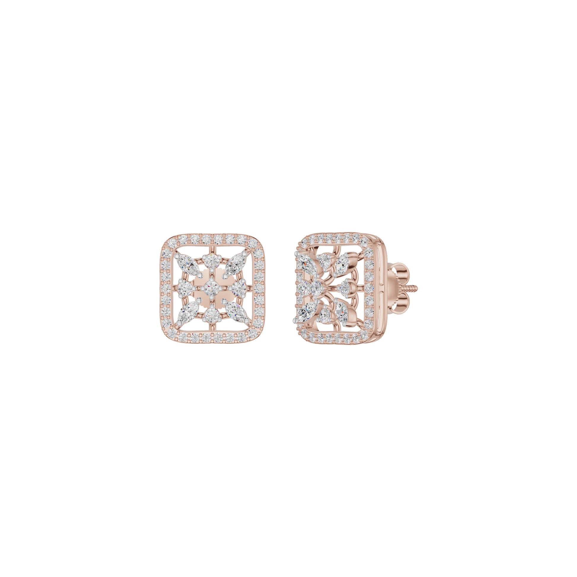 Pure Radiance Diamond Earrings 18 KT / Rose Gold