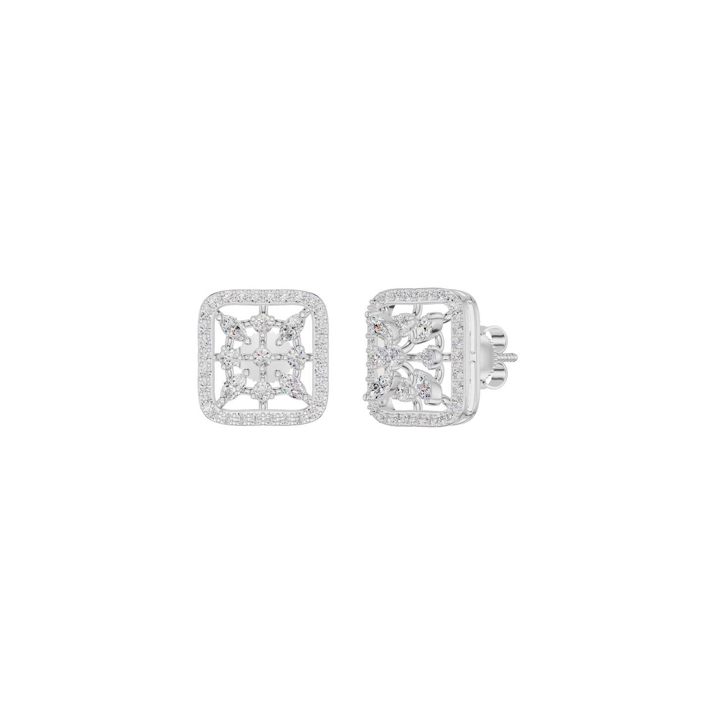 Pure Radiance Diamond Earrings 18 KT / White Gold