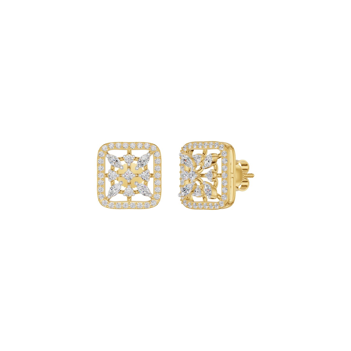 Pure Radiance Diamond Earrings 18 KT / Yellow Gold