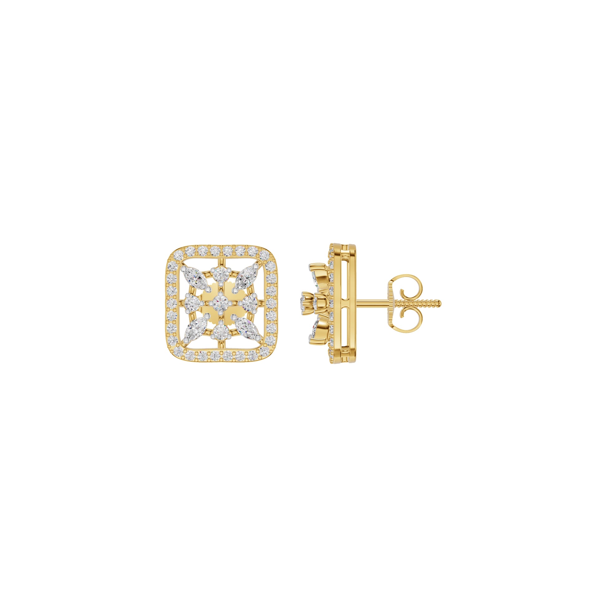 Pure Radiance Diamond Earrings 18 KT / Yellow Gold