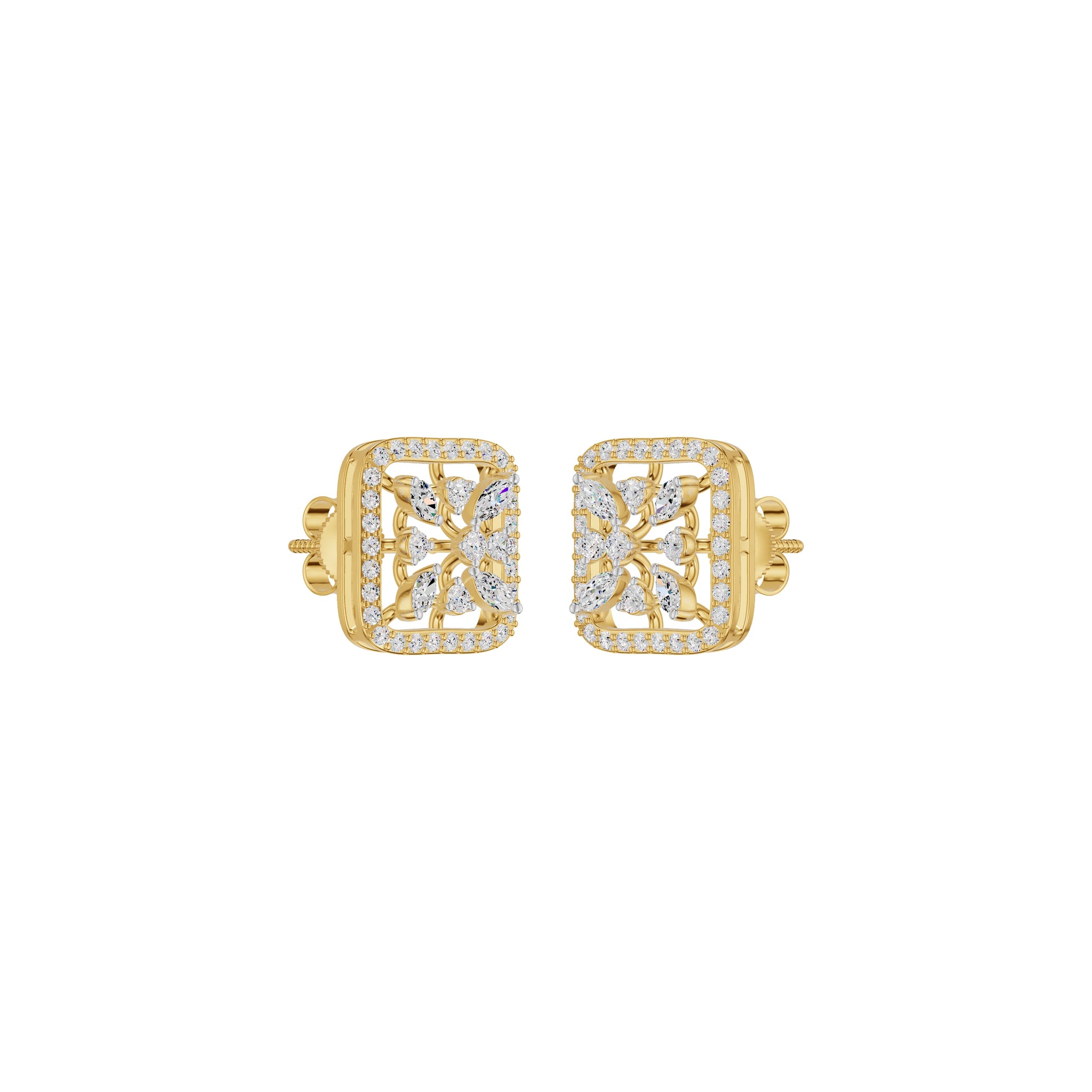 Pure Radiance Diamond Earrings 18 KT / Yellow Gold