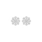 Diamond Crescent Earrings 18 KT / White Gold