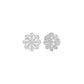 Diamond Crescent Earrings 18 KT / White Gold