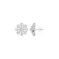 Diamond Crescent Earrings 18 KT / White Gold