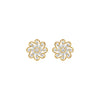 Diamond Crescent Earrings 18 KT / Yellow Gold