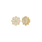 Diamond Crescent Earrings 18 KT / Yellow Gold