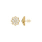 Diamond Crescent Earrings 18 KT / Yellow Gold