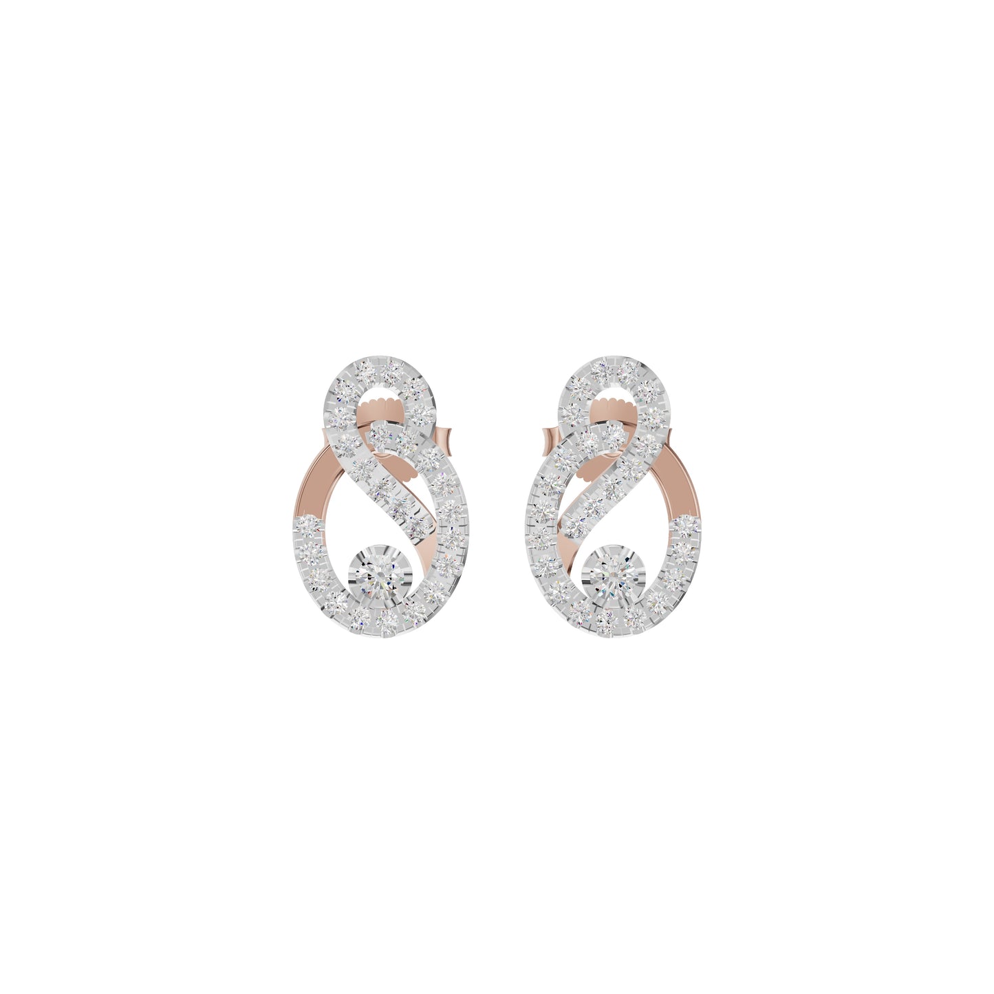 Diamond Starfire Earrings 18 KT / Rose Gold