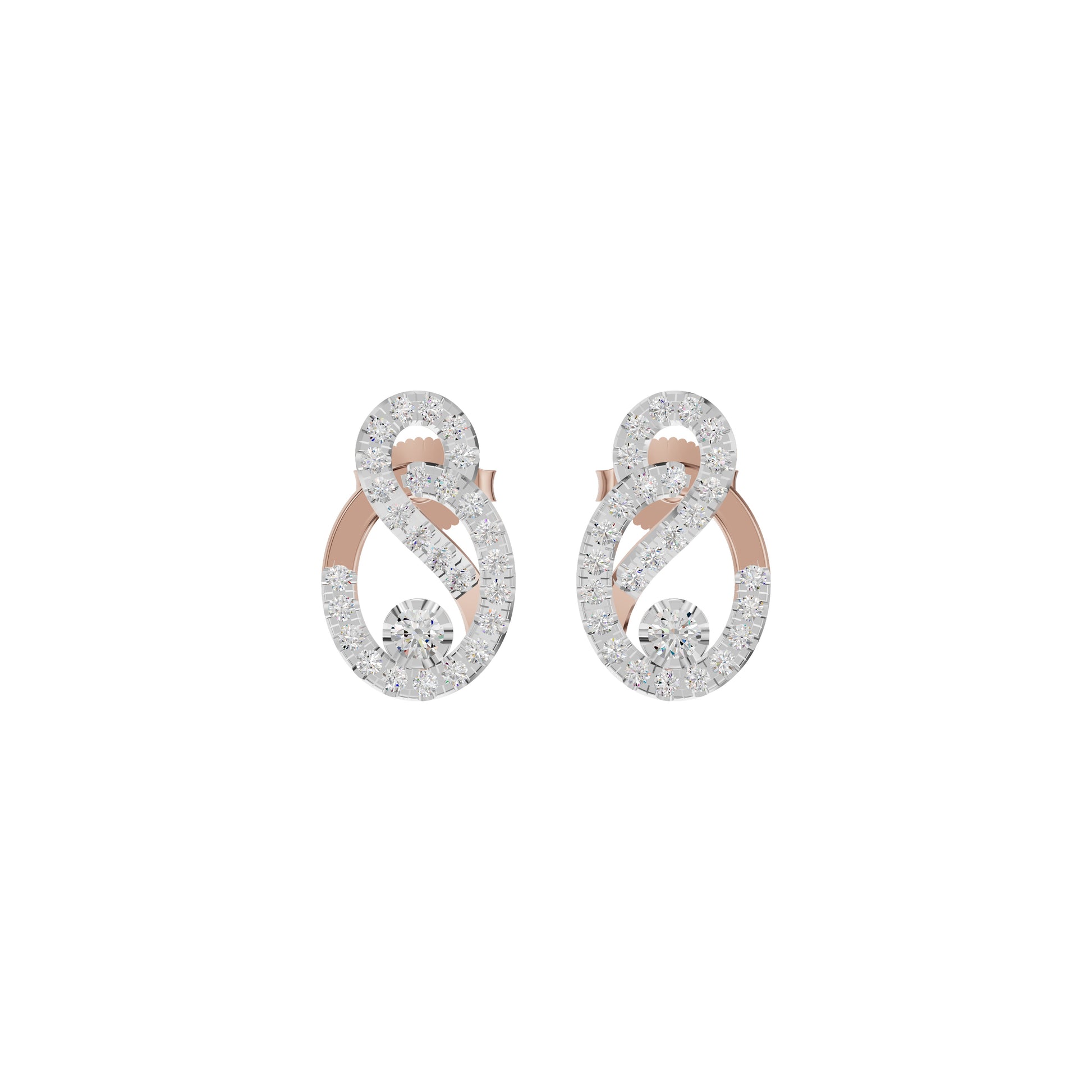 Diamond Starfire Earrings 18 KT / Rose Gold