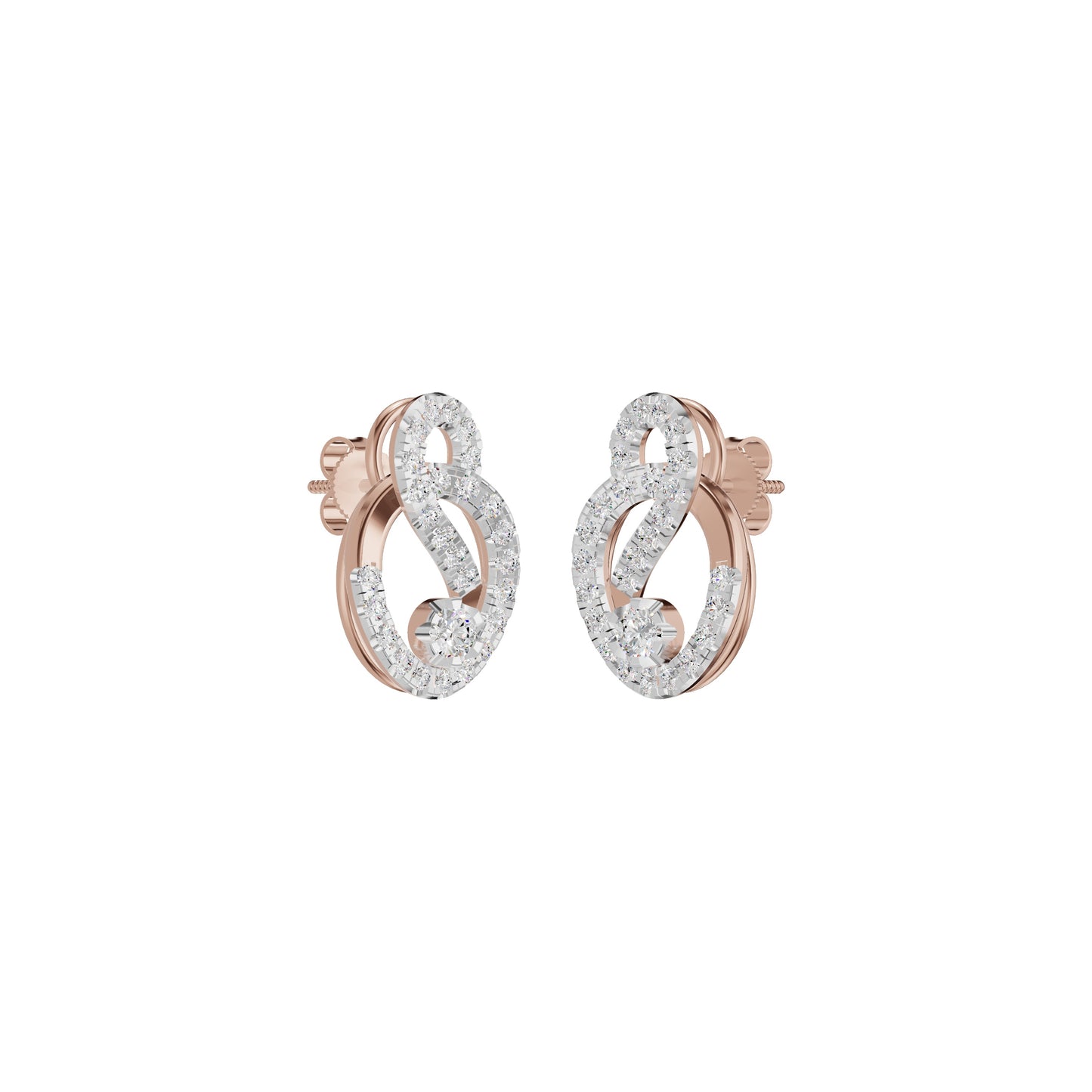 Diamond Starfire Earrings 18 KT / Rose Gold
