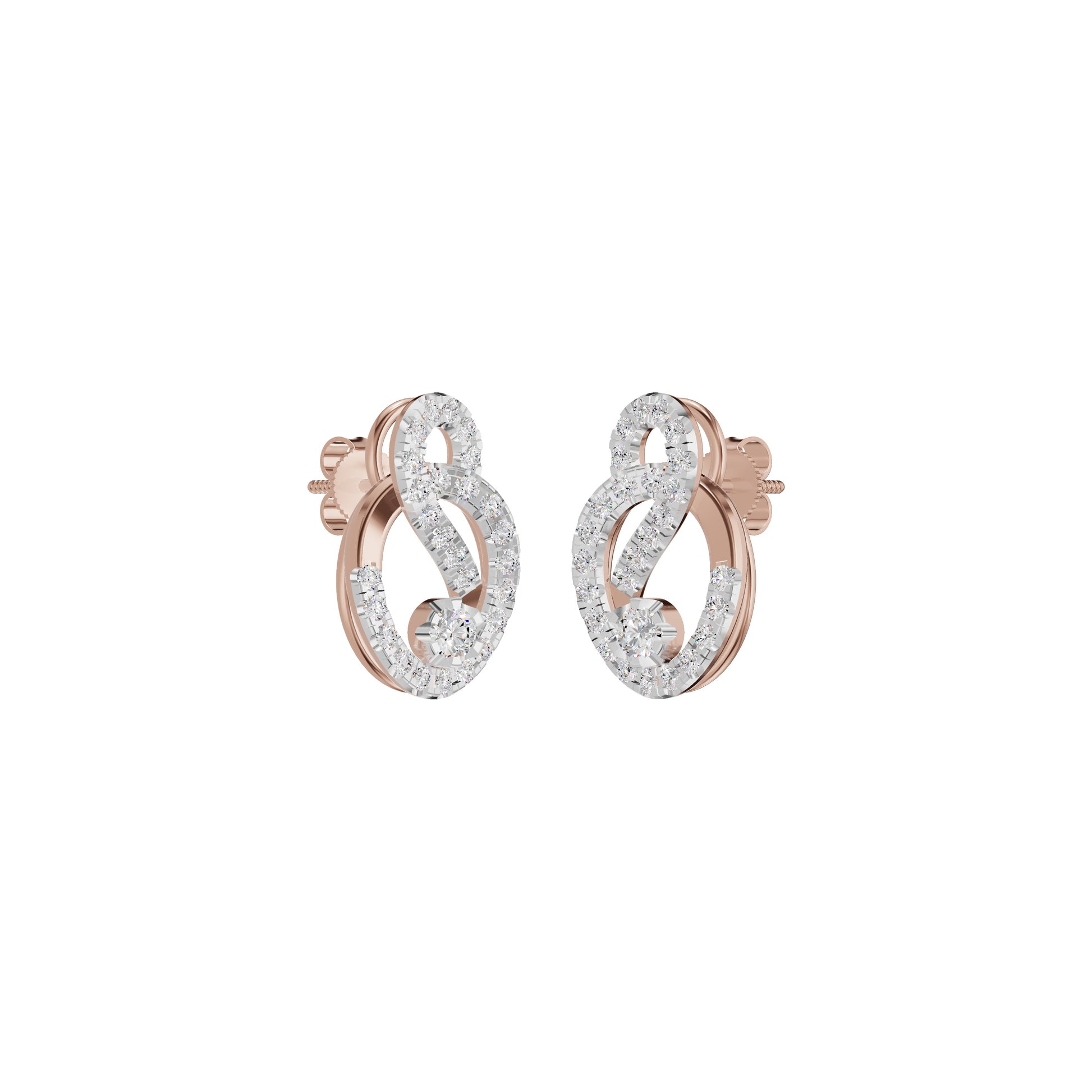 Diamond Starfire Earrings 18 KT / Rose Gold