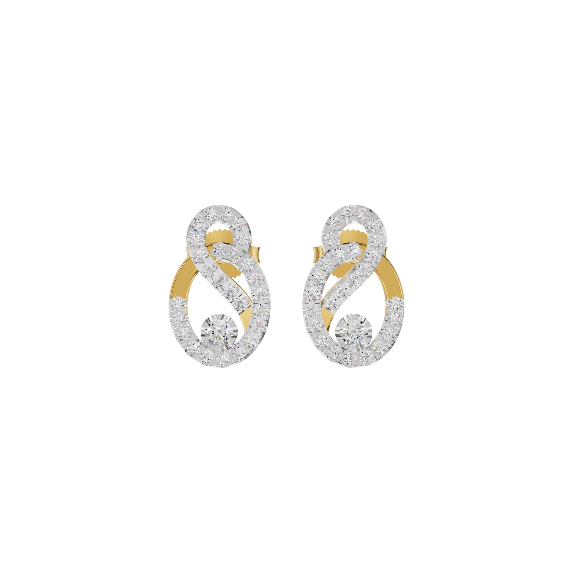 Diamond Starfire Earrings 18 KT / Yellow Gold