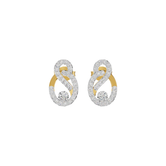 Diamond Starfire Earrings 18 KT / Yellow Gold