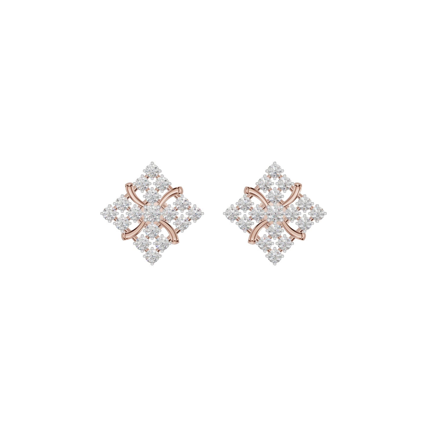 Northern Stars Diamond Stud Earrings 18 KT / Rose Gold