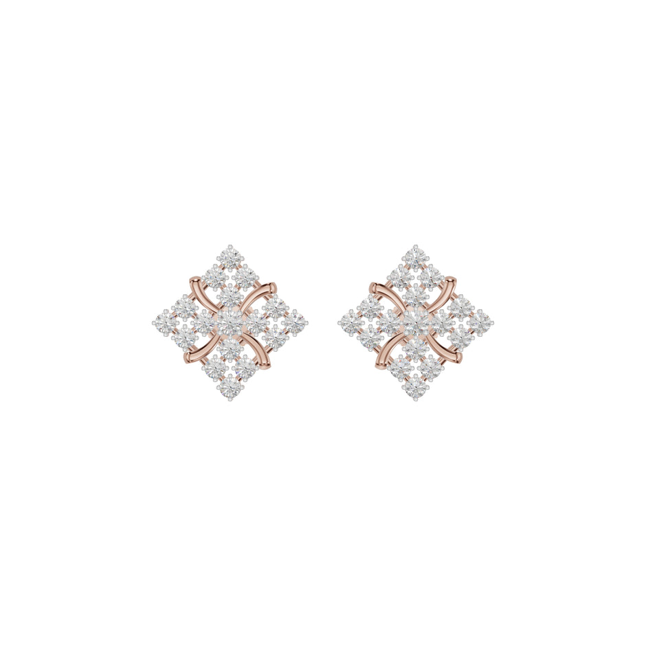 Northern Stars Diamond Stud Earrings 18 KT / Rose Gold