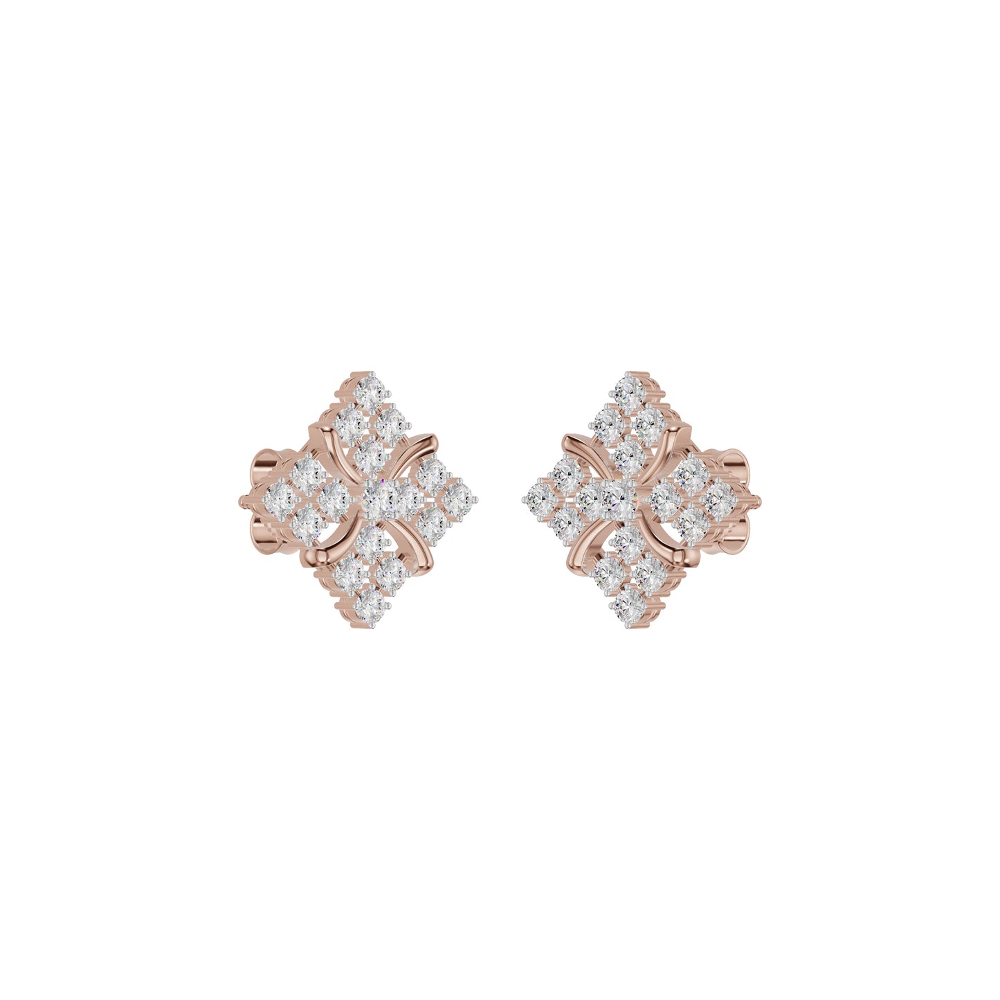 Northern Stars Diamond Stud Earrings 18 KT / Rose Gold