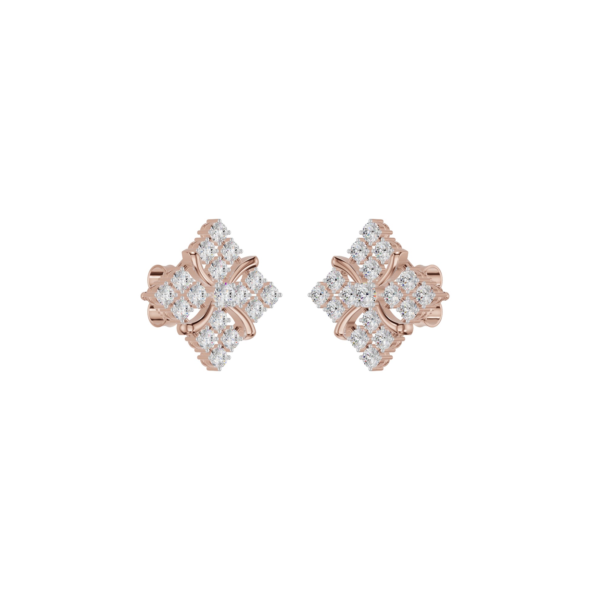 Northern Stars Diamond Stud Earrings 18 KT / Rose Gold