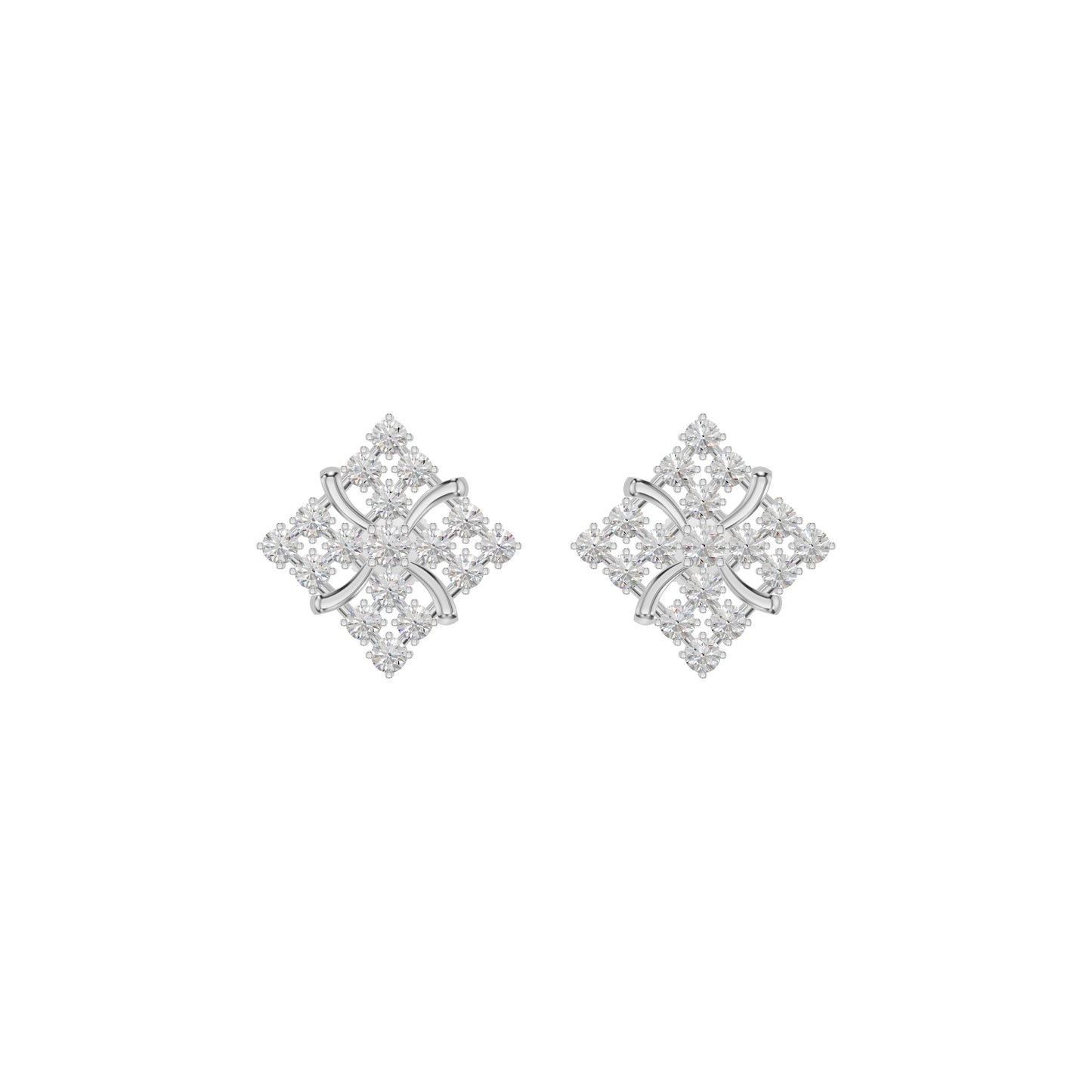 Northern Stars Diamond Stud Earrings 18 KT / White Gold