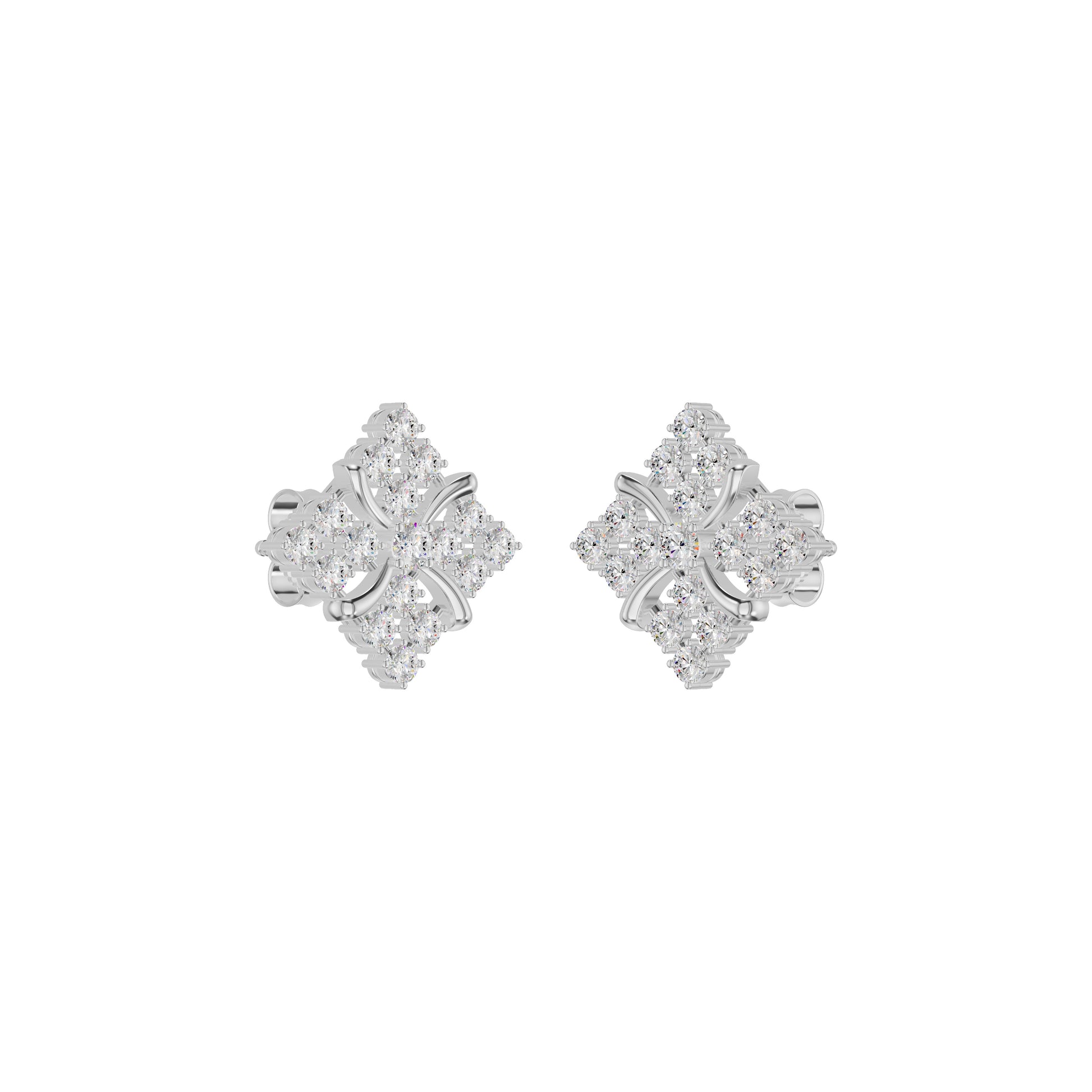 Northern Stars Diamond Stud Earrings 18 KT / White Gold