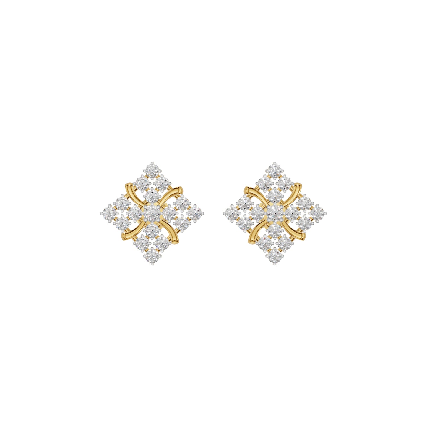 Northern Stars Diamond Stud Earrings 18 KT / Yellow Gold
