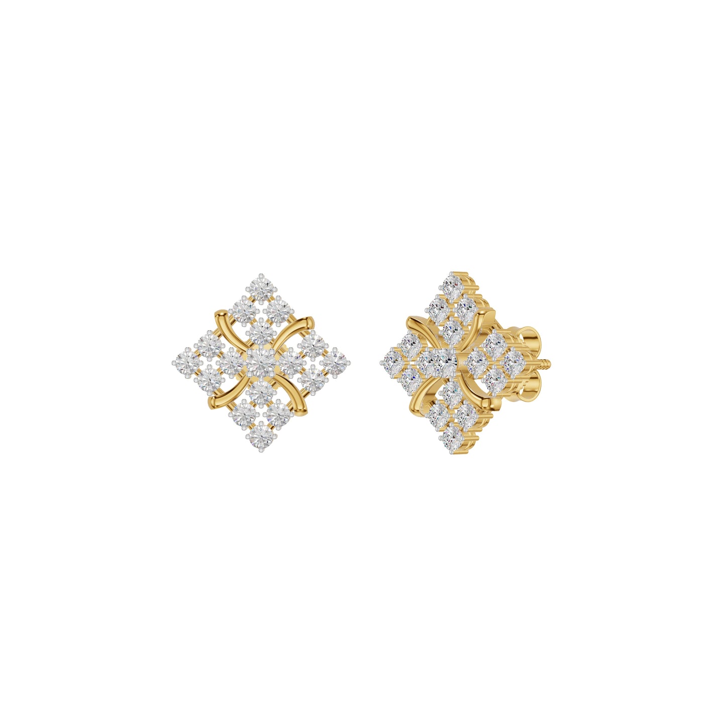 Northern Stars Diamond Stud Earrings 18 KT / Yellow Gold