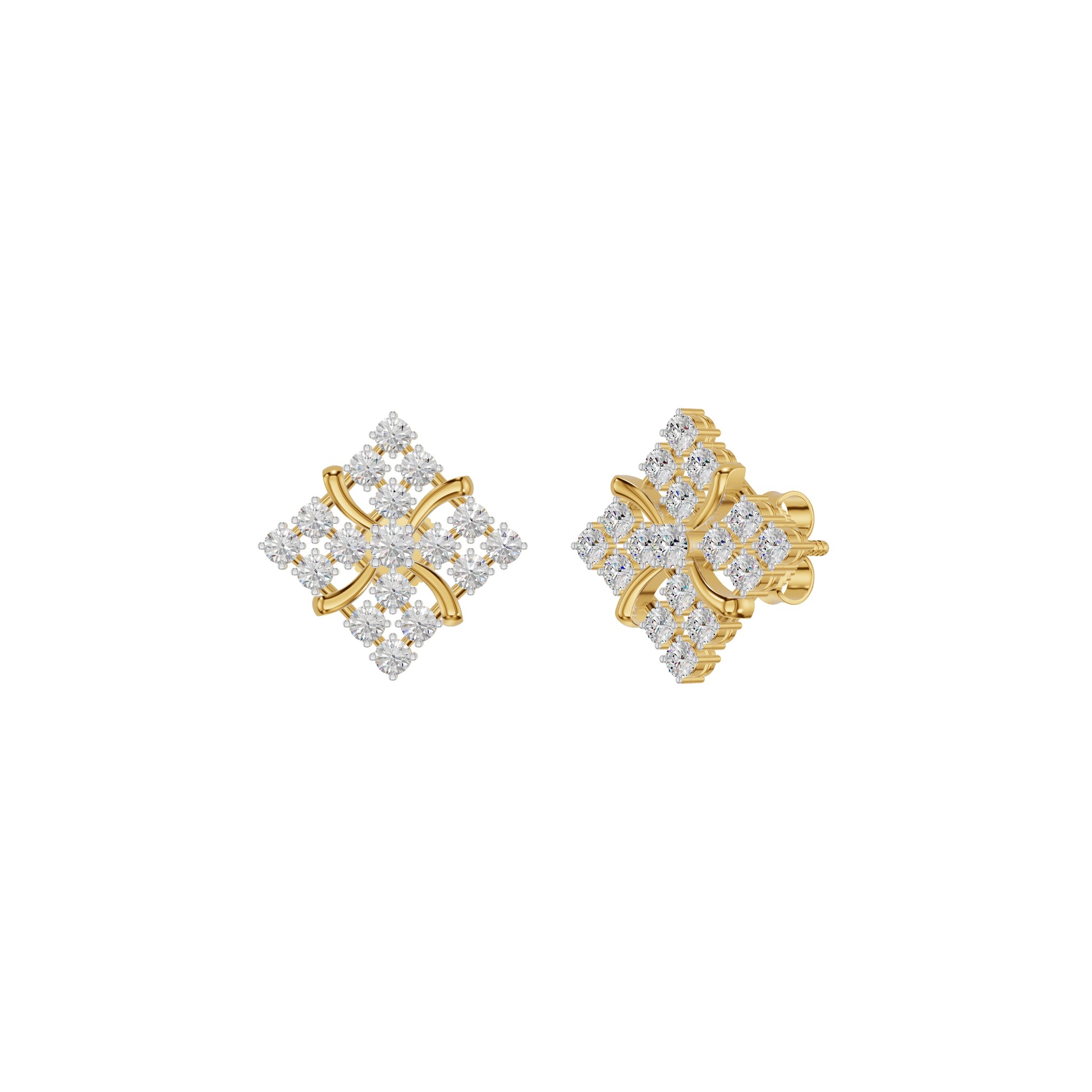 Northern Stars Diamond Stud Earrings 18 KT / Yellow Gold