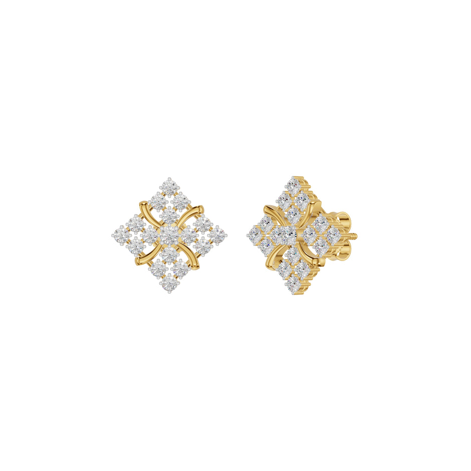 Northern Stars Diamond Stud Earrings 18 KT / Yellow Gold
