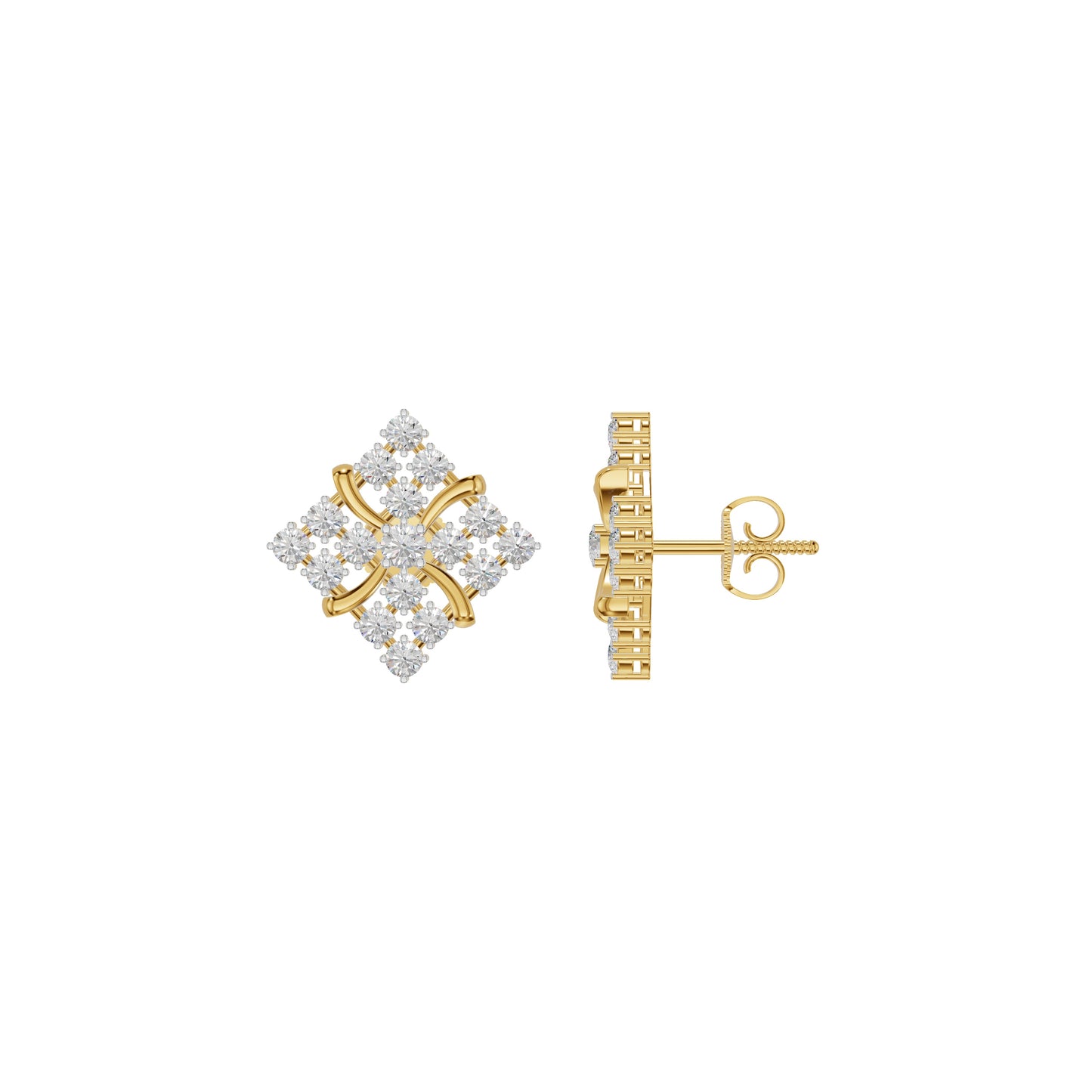 Northern Stars Diamond Stud Earrings 18 KT / Yellow Gold