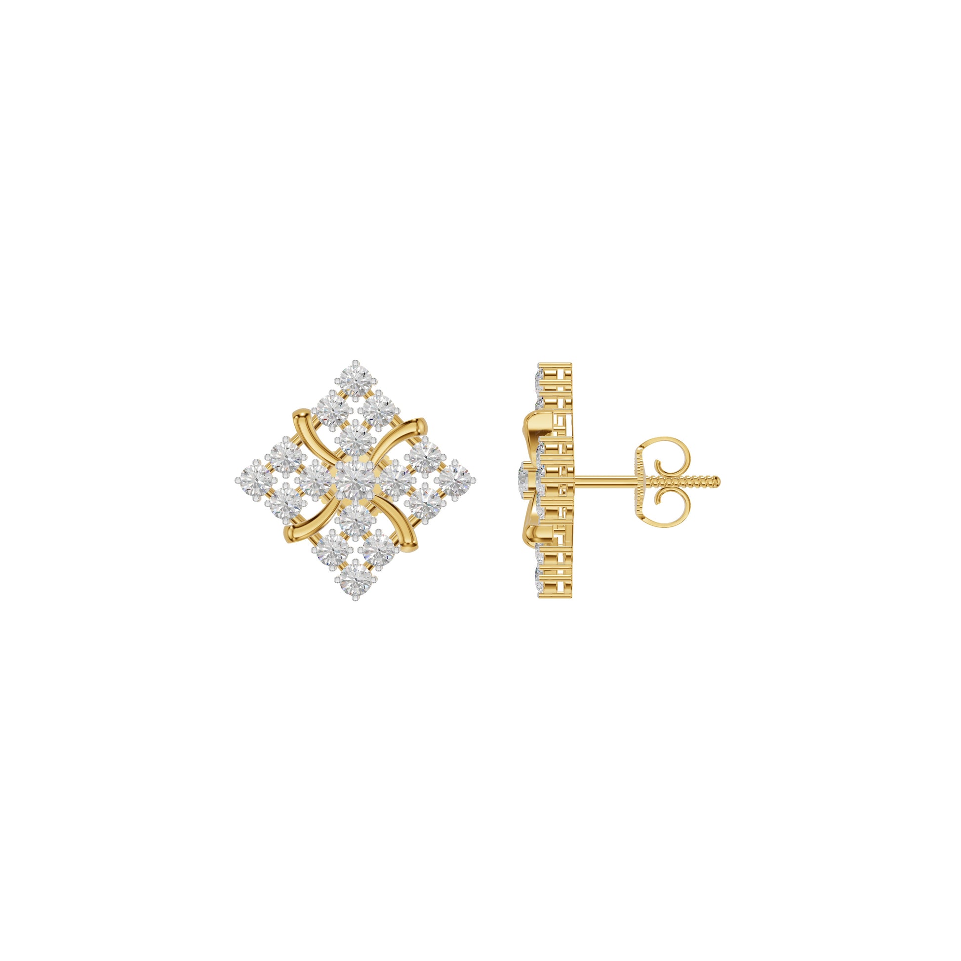 Northern Stars Diamond Stud Earrings 18 KT / Yellow Gold