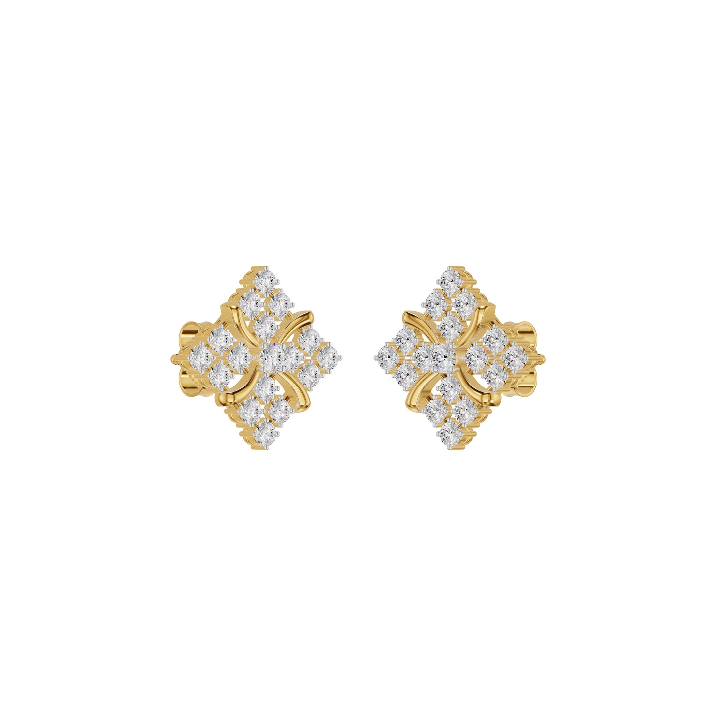 Northern Stars Diamond Stud Earrings 18 KT / Yellow Gold