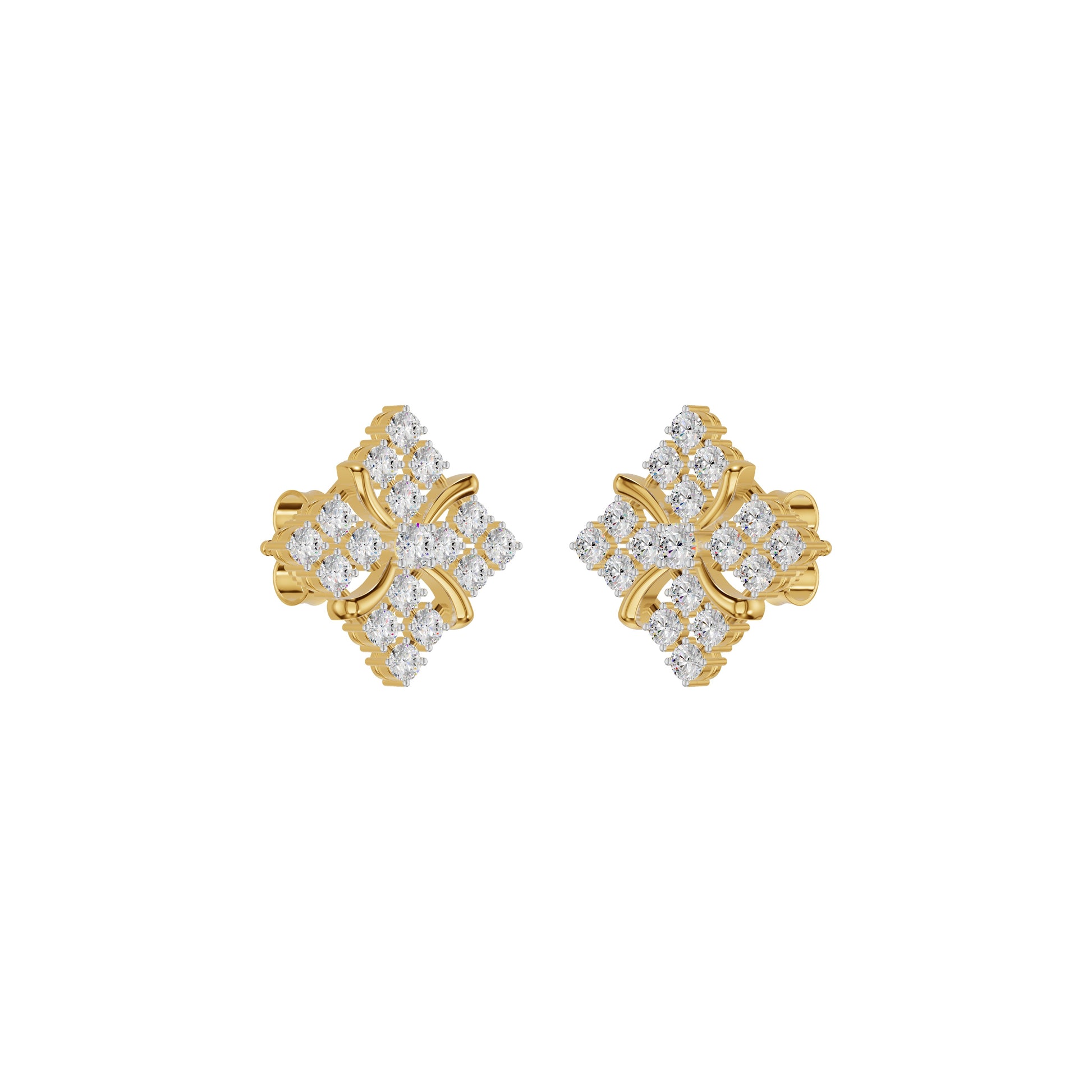Northern Stars Diamond Stud Earrings 18 KT / Yellow Gold