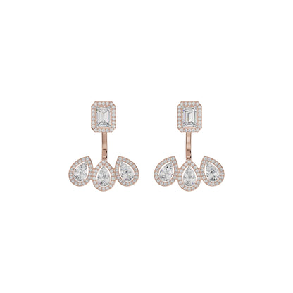 Flora Gleam Diamond Stud Earrings 18 KT / Rose Gold