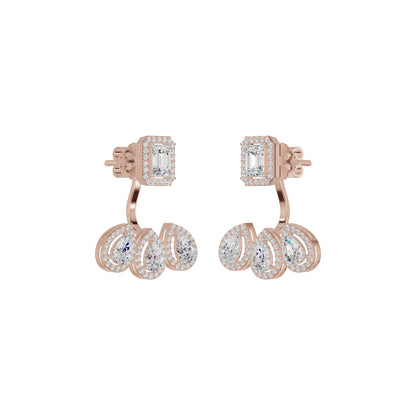 Flora Gleam Diamond Stud Earrings 18 KT / Rose Gold