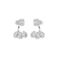 Flora Gleam Diamond Stud Earrings 18 KT / White Gold