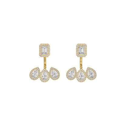 Flora Gleam Diamond Stud Earrings 18 KT / Yellow Gold