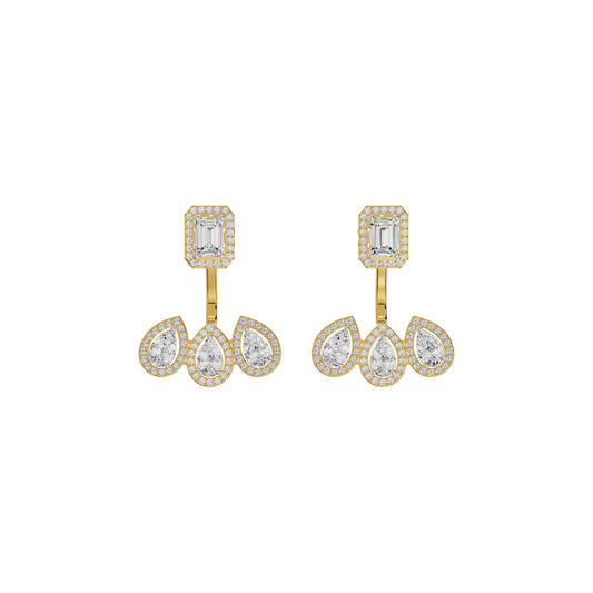 Flora Gleam Diamond Stud Earrings 18 KT / Yellow Gold