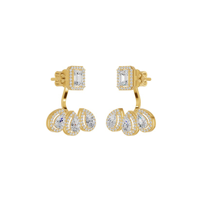 Flora Gleam Diamond Stud Earrings 18 KT / Yellow Gold
