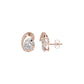 Twinkling Orbs Diamond Stud Earrings 18 KT / Rose Gold