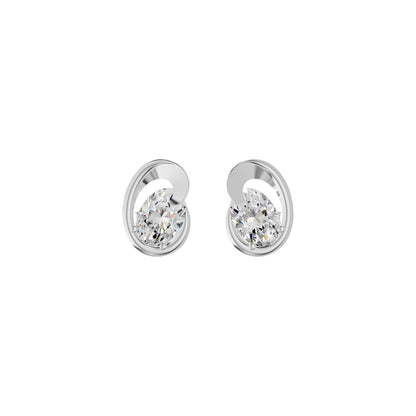Twinkling Orbs Diamond Stud Earrings 18 KT / White Gold