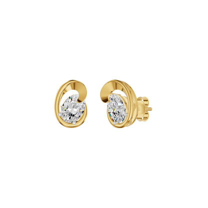 Twinkling Orbs Diamond Stud Earrings 18 KT / Yellow Gold