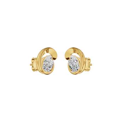 Twinkling Orbs Diamond Stud Earrings 18 KT / Yellow Gold