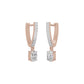 Tiered Diamond Drop Earrings 18 KT / Rose Gold