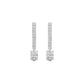 Tiered Diamond Drop Earrings 18 KT / White Gold