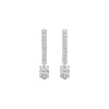 Tiered Diamond Drop Earrings 18 KT / White Gold