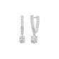 Tiered Diamond Drop Earrings 18 KT / White Gold